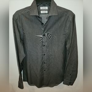 Dusty Grey Slim Fit Calvin Klein Dress Shirt